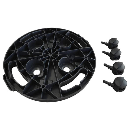 Plantentrolleys Met Wielen 170 Kg Diameter 30 Cm Zwart