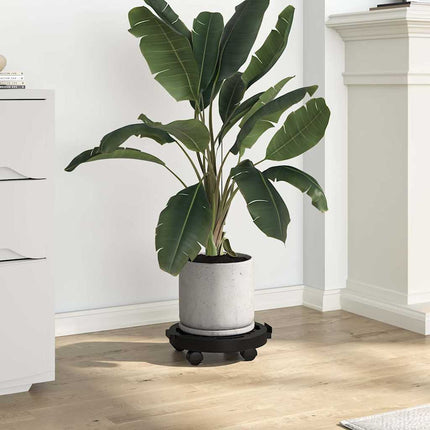 Plantentrolleys Met Wielen 170 Kg Diameter 30 Cm Zwart