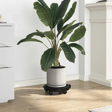 Plantentrolleys Met Wielen 170 Kg Diameter 30 Cm Zwart