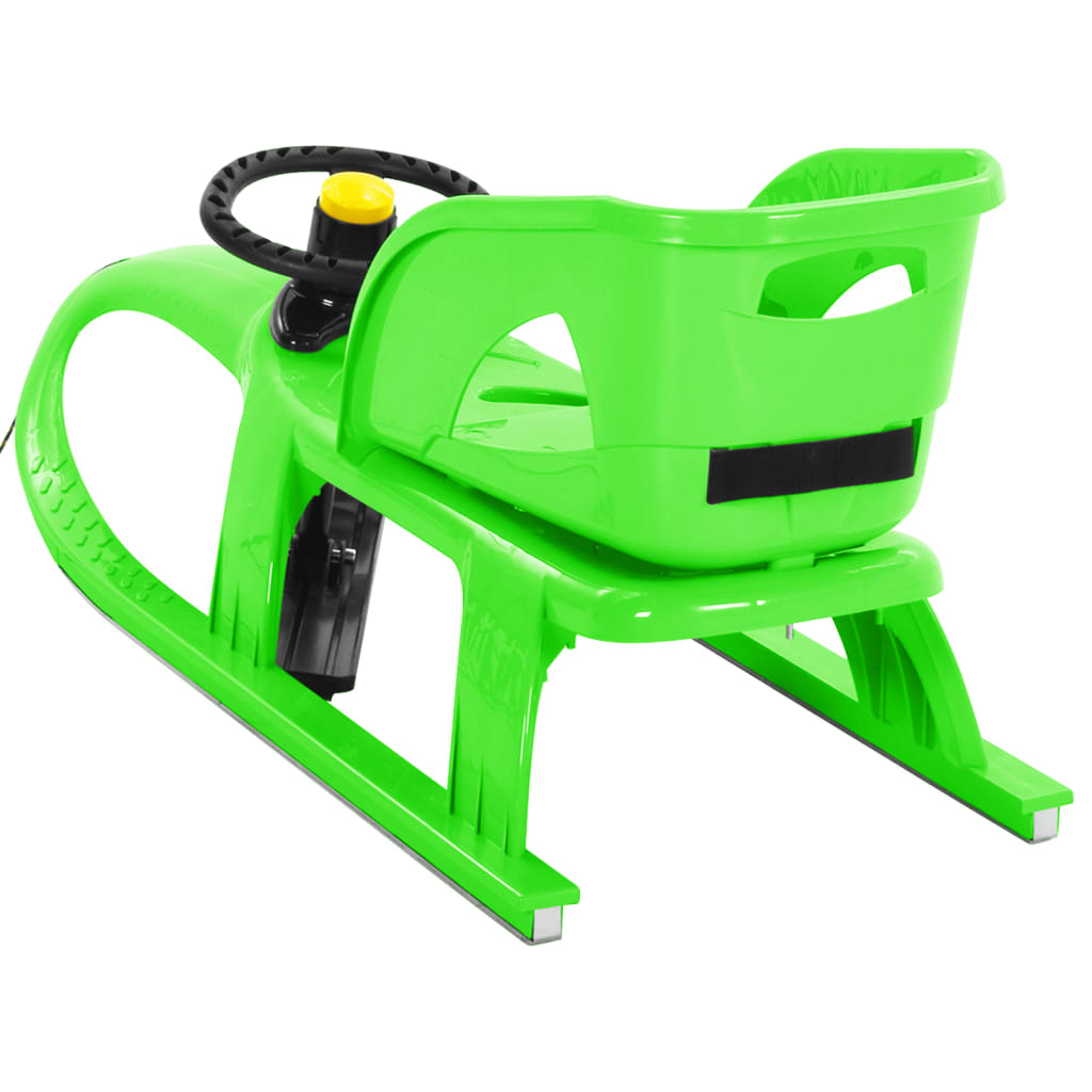 Slee met zitje en stuur 102,5x40x23 cm polypropeen groen