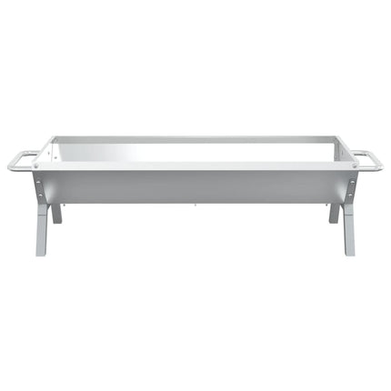 Barbecueplaat 118X42X30,5 Cm Roestvrij Staal Zilverkleurig