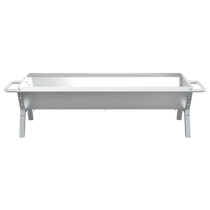 Barbecueplaat 118X42X30,5 Cm Roestvrij Staal Zilverkleurig
