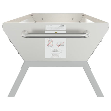Barbecueplaat 118X42X30,5 Cm Roestvrij Staal Zilverkleurig