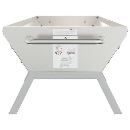 Barbecueplaat 118X42X30,5 Cm Roestvrij Staal Zilverkleurig