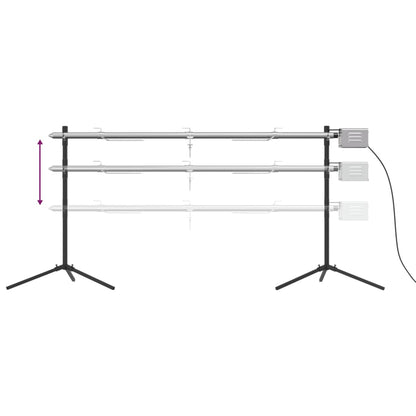 Automatische Barbecue Met Motor 150X46,5X82,5 Cm Roestvrijstaal