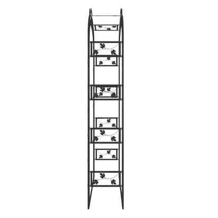Tuinboog 116X45X240 Cm Staal Zwart Koudwit