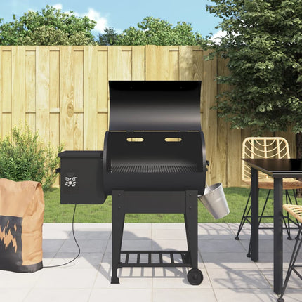 Pelletbarbecue Met Bodemplaat 94 Cm Ijzer Zwart