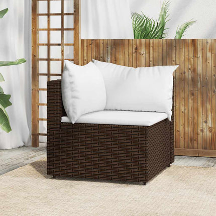 Tuinhoekbank Met Kussens Poly Rattan