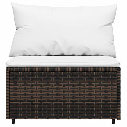 3-Delige Loungeset Met Kussens Poly Rattan