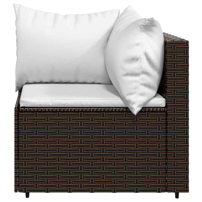3-Delige Loungeset Met Kussens Poly Rattan
