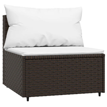 4-Delige Loungeset Met Kussens Poly Rattan