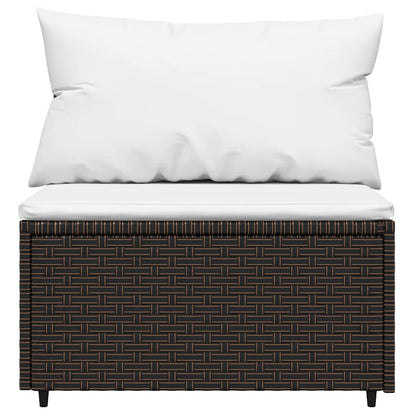 4-Delige Loungeset Met Kussens Poly Rattan