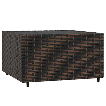 4-Delige Loungeset Met Kussens Poly Rattan