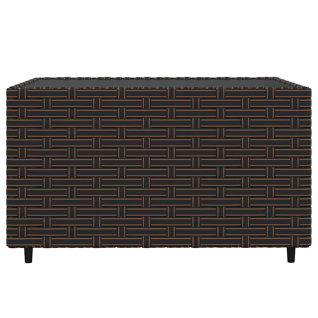 4-Delige Loungeset Met Kussens Poly Rattan