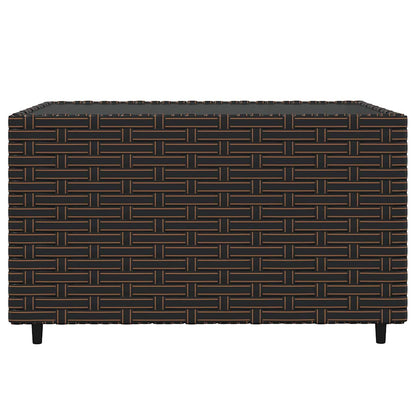 4-Delige Loungeset Met Kussens Poly Rattan