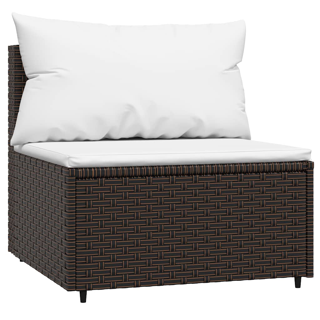 4-Delige Loungeset Met Kussens Poly Rattan