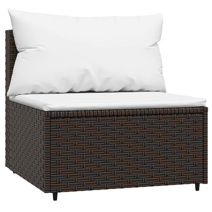 4-Delige Loungeset Met Kussens Poly Rattan