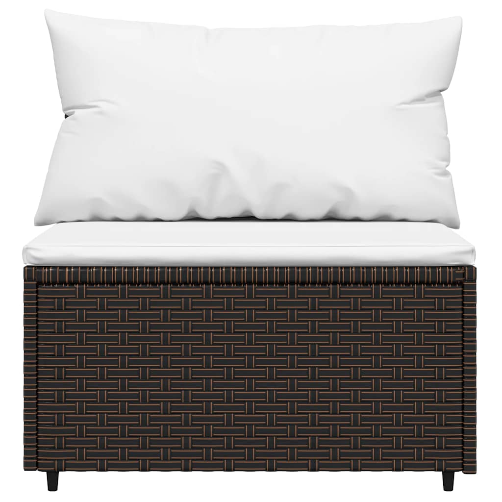 4-Delige Loungeset Met Kussens Poly Rattan