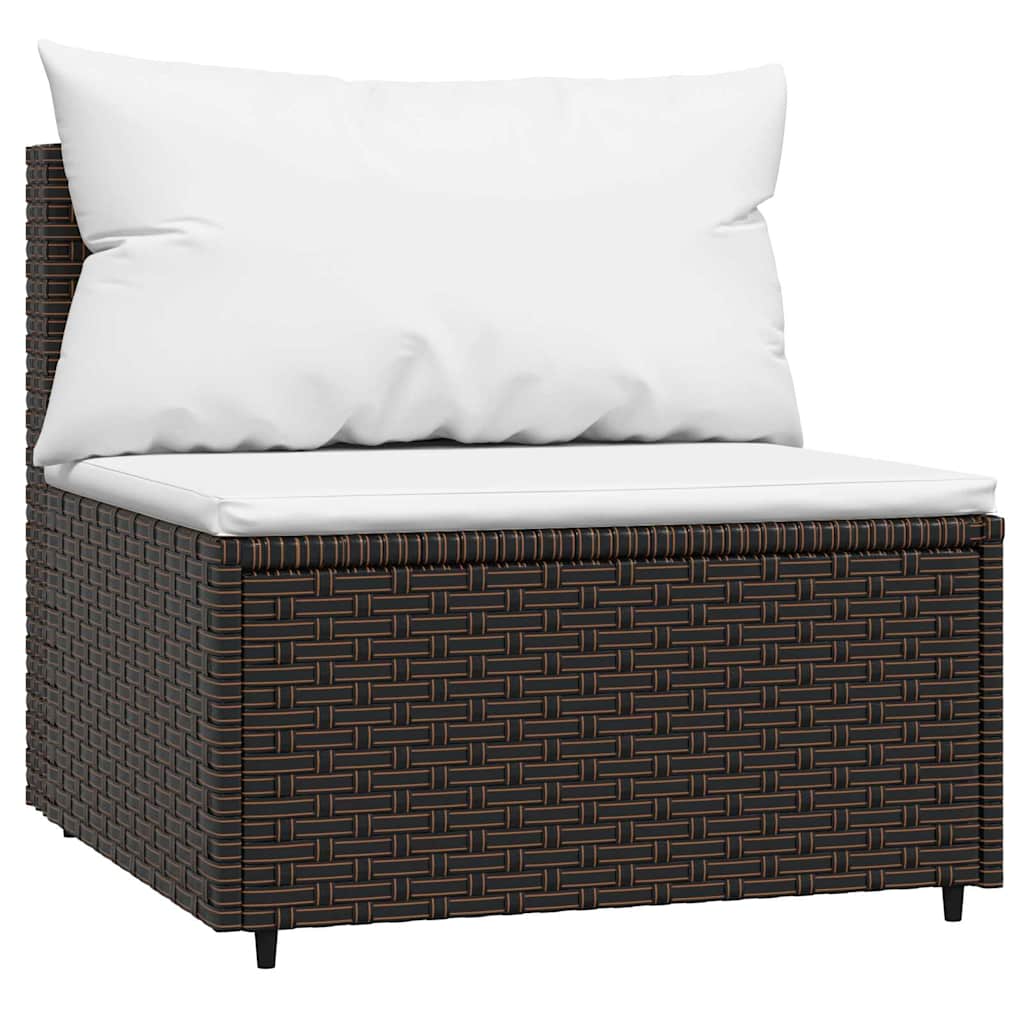 Tuinmiddenbanken Met Kussens 2 St Poly Rattan