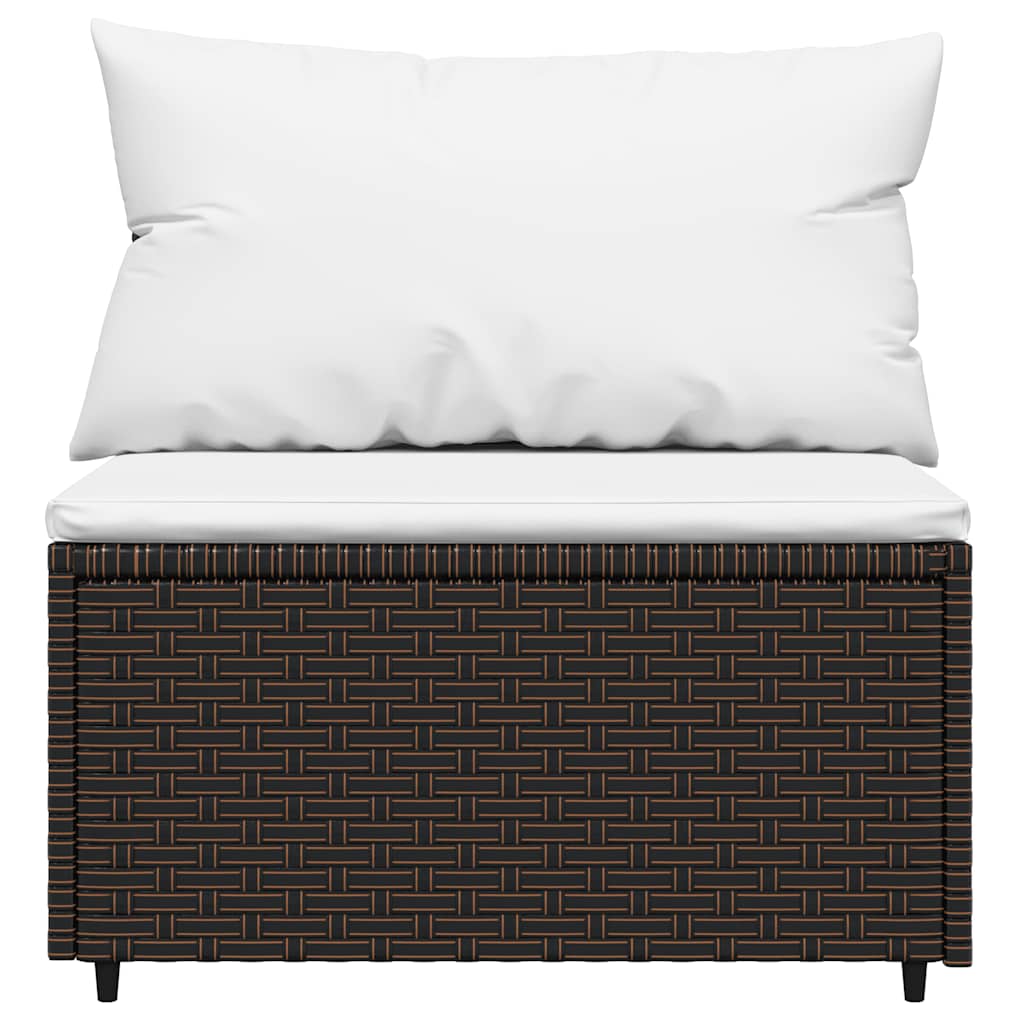 Tuinmiddenbanken Met Kussens 2 St Poly Rattan