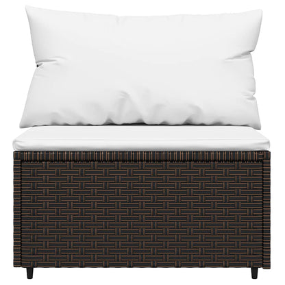 Tuinmiddenbanken Met Kussens 2 St Poly Rattan