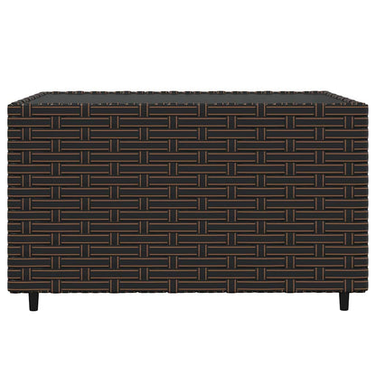 3-Delige Loungeset Met Kussens Poly Rattan