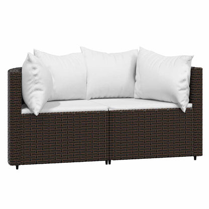 Tuinhoekbanken Met Kussens 2 St Poly Rattan