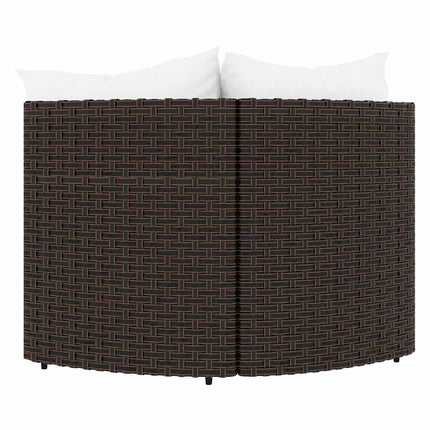 Tuinhoekbanken Met Kussens 2 St Poly Rattan