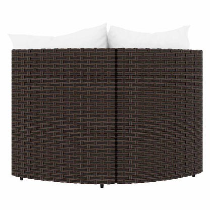 Tuinhoekbanken Met Kussens 2 St Poly Rattan