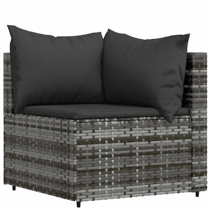 4-Delige Loungeset Met Kussens Poly Rattan