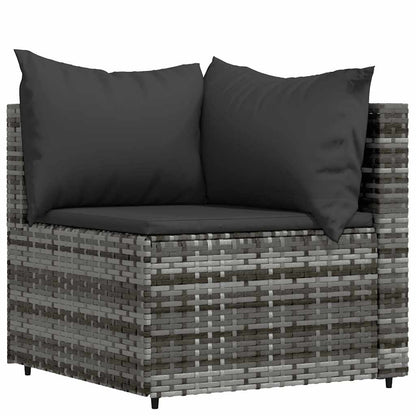 4-Delige Loungeset Met Kussens Poly Rattan