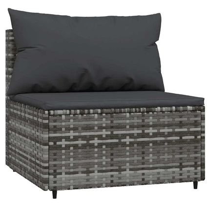 4-Delige Loungeset Met Kussens Poly Rattan