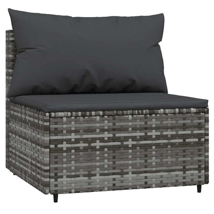 4-Delige Loungeset Met Kussens Poly Rattan