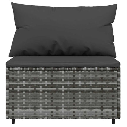 4-Delige Loungeset Met Kussens Poly Rattan