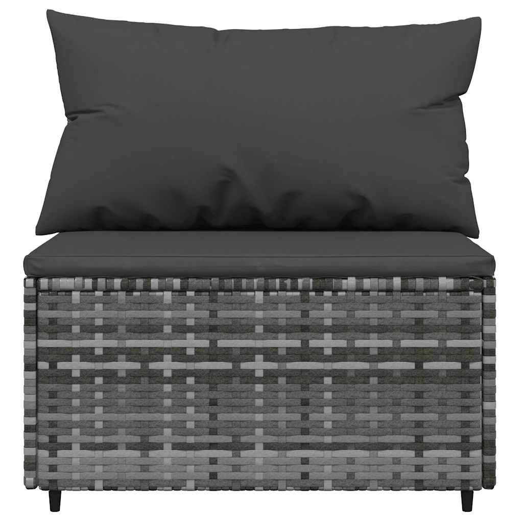 4-Delige Loungeset Met Kussens Poly Rattan