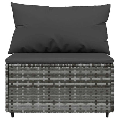 4-Delige Loungeset Met Kussens Poly Rattan