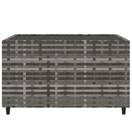 4-Delige Loungeset Met Kussens Poly Rattan