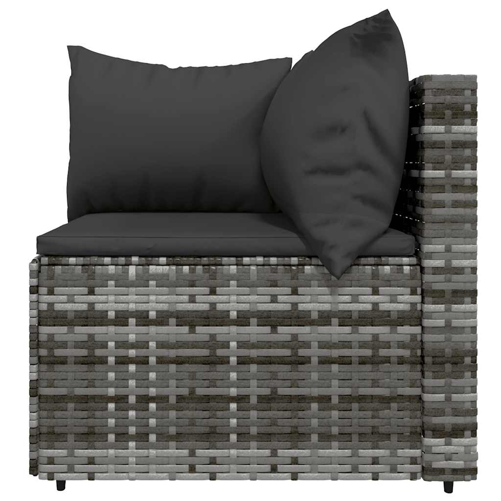 4-Delige Loungeset Met Kussens Poly Rattan