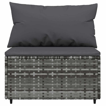 3-Delige Loungeset Met Kussens Poly Rattan