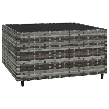3-Delige Loungeset Met Kussens Poly Rattan