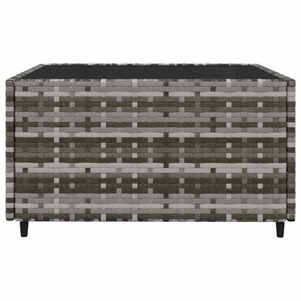 3-Delige Loungeset Met Kussens Poly Rattan