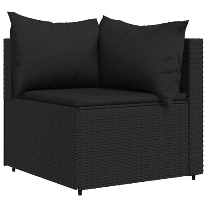3-Delige Loungeset Met Kussens Poly Rattan