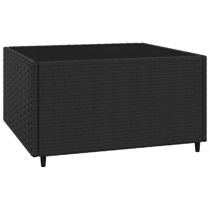 3-Delige Loungeset Met Kussens Poly Rattan