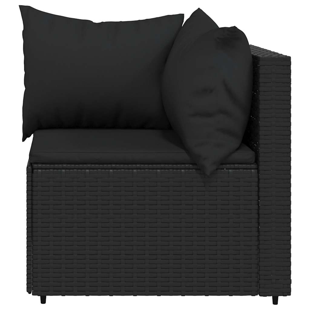 3-Delige Loungeset Met Kussens Poly Rattan