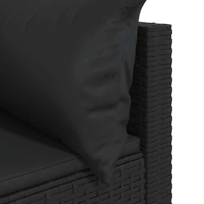 3-Delige Loungeset Met Kussens Poly Rattan