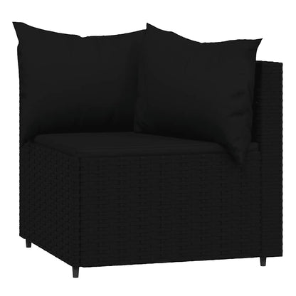 3-Delige Loungeset Met Kussens Poly Rattan