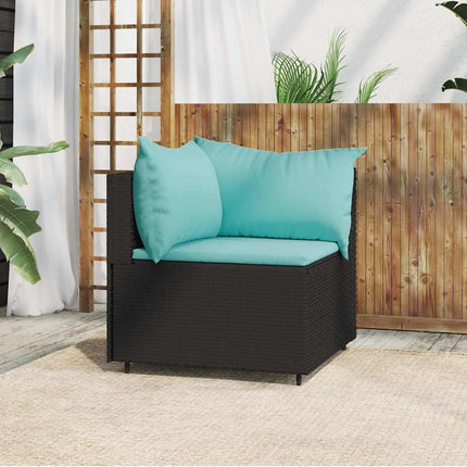 Tuinhoekbank Met Kussens Poly Rattan