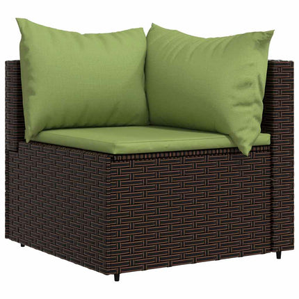 3-Delige Loungeset Met Kussens Poly Rattan