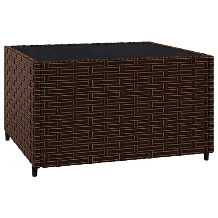 3-Delige Loungeset Met Kussens Poly Rattan