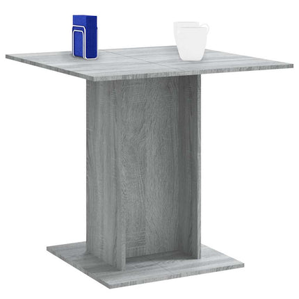 Eettafel 80X80X75 Cm Bewerkt Hout Eikenkleurig